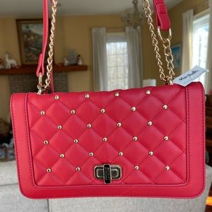 BAGLEY MISCHKA | Red and Gold Shoulder Bag